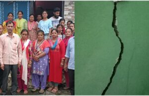 देहरादून: बारिश बनी आफत, डोईवाला में पक्के मकान में आई दरारें, जमीन से धंसने लगा मकान, प्रशासन ने मकान कराया खाली