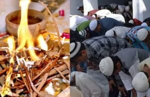 चंद्रयान-3 की सफल लैंडिंग के लिए अयोध्या में हवन-पूजन, लखनऊ में पढ़ी गई नमाज