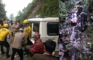 श्रीनगर: अनियंत्रित होकर 300 मीटर गहरी खाई में गिरी ऑल्टो कार, पिता-पुत्र समेत चार लोगों की मौत