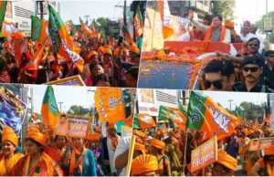 Haldwani: हल्द्वानी में सीएम धामी के रोड शो में उमड़ी भीड़, जन सैलाब देख गदगद हुई बीजेपी, अजय भट्ट के लिए मांगे वोट