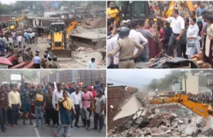 Uttarakhand: देहरादून में गरजा धामी सरकार का बुलडोजर, भारी पुलिस बल रहा मौजूद,आशियाना ढहते देख बच्चे-बूढ़ों की निकली चीखें