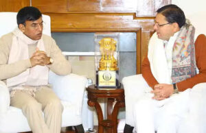 Uttarakhand: मुख्यमंत्री पुष्कर सिंह धामी ने नई दिल्ली में की केंद्रीय खेल मंत्री से मुलाकात, इन बिंदुओं पर की चर्चा