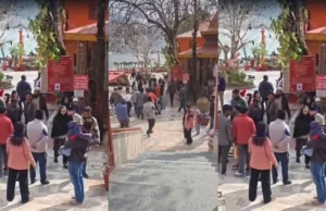 Uttarakhand: नैनीताल के नैना देवी मंदिर से जूते पहनकर बाहर निकले गैर हिंदू, VIDEO VIRAL होने पर भड़के लोग