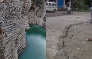 Gangotri Highway: पांच करोड़ की सुरक्षा दीवार झुकी, गंगोत्री हाईवे पर आई दरारें, चिन्यालीसौड़ पर मंडराया संकट