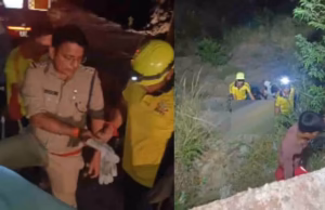 Devprayag: तोताघाटी के पास सड़क हादसा, तीन पैराफिट तोड़ते हुए मीटर गहरी खाई गिरा ईंटों से भरा ट्रक, चालक गंभीर