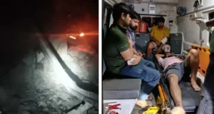 उत्तराखंड से हरियाणा जा रही थी कार, चंपावत में हुई हादसे की शिकार,पांच घायल