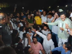 राहुल गांधी के कार्यक्रम में पेंच: देर रात परेड मैदान पहुंचे कांग्रेसी, पुलिस ने रोका, हुई धक्का मुक्की