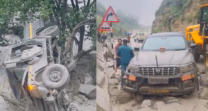 Chamoli News: लापता कर्मचारी की तमक नाले में खोज एवं बचाव कार्य शुरू, चारों तरफ फैला मलबा, दबे हैं वाहन