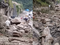 बदरीनाथ हाईवे: हाथी पहाड़ के पास गिरे भारी बोल्डर, 20 मीटर सड़क ध्वस्त, यातायात ठप, हेमकुंड यात्रा भी रोकी गई