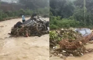 देहरादून के प्रेमनगर में तेज बहाव में बही क्रेटा कार, दो की मौत एक युवती घायल